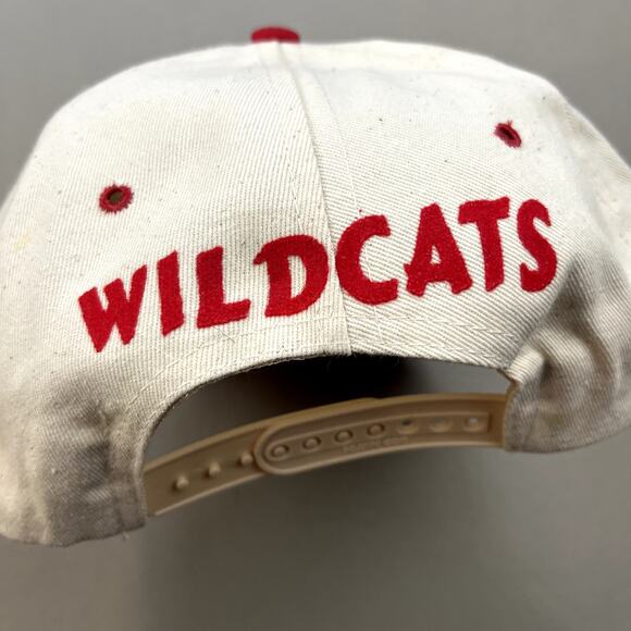 Vintage Butcher Hat Cap Snapback Cream Ferndale Meat Deli Restaurant Wildcats - Picture 5 of 7